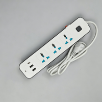 Multiprise électrique universelle OEM/ODM avec 3/4 prises, 4 ports USB, interrupteurs individuels et protection contre les surtensions pour la maison et le bureau