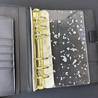 Dernière conception de planificateurs Organisateur Pages de reliure amovibles DIY Feuille acrylique transparente Tableau de bord en plastique Feuille d'or Couverture acrylique transparente