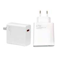 Cargador Súper Rápido de 67W para Teléfono Móvil Adaptador de Pared de Viaje USB C PD con Cable USB Tipo C de 6A para Celulares