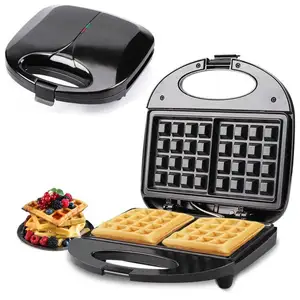 Compact Design Rotate Electric 2 Belgian Waffle Maker Non Stick Waffle Iron With Indicator Light