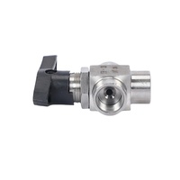 Vanne à bille à 3 voies en acier inoxydable 304 haute pression, filetage femelle NPT BSPP 1/4 3/8, pour le contrôle de l'eau, du gaz et de l'huile