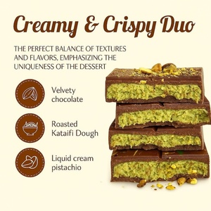 Usine de <span class=keywords><strong>chocolat</strong></span> de style Dubaï, pistache, logos personnalisés, commandes en gros, ingrédients de confiture personnalisés, fabricant direct - Product Image 6