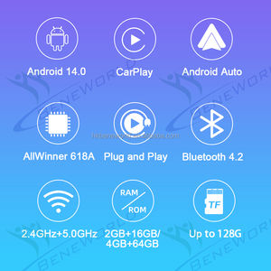 OEM ODM 64GB AI Box Carplay Adaptateur Dongle Portable Android 14.0 Car Play avec Bluetooth 4.2 et WiFi double bande pour lecteur de musique - Product Image 2