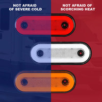 Feux de position latéraux de remorque réflecteur 12V 24V LED feux de dégagement de camion Bus Van Camper feu de Position latéral ambre rouge blanc