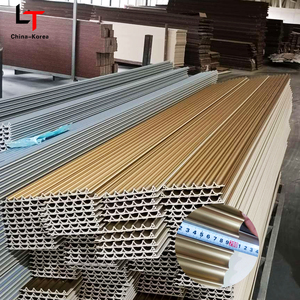 防水屋外装飾Wpc壁クラッディングパネル溝外装木材プラスチック複合材PVCスラットインテリアボード - Product Image 2