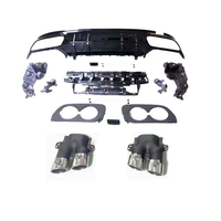 Diffuseur arrière avec embouts d'échappement pour Mercedes Benz Classe C W205 AMG Line Saloon 2015-2021, style C43 amélioré