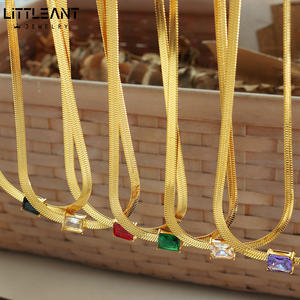 Chaîne de lame de <span class=keywords><strong>scie</strong></span> à pierres précieuses naturelles Collier en pierre de zircon multicolore Bracelet en os fin Ensemble de bijoux - Product Image 2