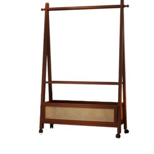 Floor-standing coat <b>rack</b>, multi-functional <b>clothes</b> <b>rack</b> for bedroom, living room, and office, with wheels and movable shelf. - Product Image 5
