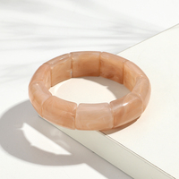 Bracelet élastique bohème simple pour femme avec perles en résine, accessoire de vacances géométrique en acrylique, bracelet perlé, cadeau tendance