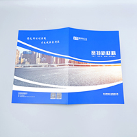 Carpeta de archivos de negocios A4 de laminación a prueba de arañazos con ranura para tarjeta y logotipo personalizado Carpeta de presentación duradera para uso corporativo