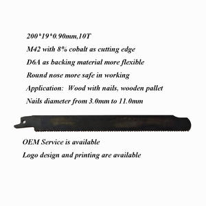 10-Inch M42 Bi-Metaal Reciprozaagbladen Aanpasbare Oem Ondersteuning Houten Pallet Sloop Pallet Reparatie Machine Zaagbladen - Product Image 3