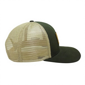 Casquette Trucker en Coton avec Patch en Cuir Brodé Personnalisé, Dos en Maille Respirante, Style Dad Hat, Réglable, Vente en Gros, Décontractée, Gorras - Product Image 4