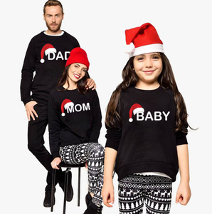 Vêtements de Noël Père Mère Bébé pour la Famille, Tenues Assorties Pull à Capuche Mère Fille Père <span class=keywords><strong>Fils</strong></span>, Chandail de Noël - Product Image 1