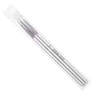 Pinceaux Liner Kolinsky – Lot de 3 avec Manche Transparent – Stylo de Peinture à Ongles en Cristal pour Fleurs, Acrylique, Gel UV, Extension, Dessin, Manucure – Vente en Gros - Product Image 3