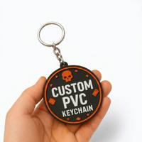 Porte-clés personnalisé en PVC souple 2D, motif dessin animé mignon, personnage d'anime, pendentif de voiture, décoration de sac, vente en gros