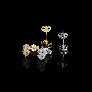 Hip Hop Jewelry Iced Out Diamond Dollar Sign <b>Stud</b> Earrings18K Gold Plated Luxury Jewelry Gift for Men and Women - Product Image 4