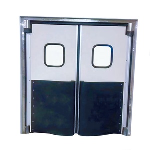 Portes battantes modernes pour la cuisine hospitalière 304 acier inoxydable simple Double porte d'entrée gratuite pour l'usine alimentaire - Product Image 2