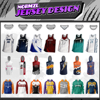 Maillot de basket-ball personnalisé noir rouge grande taille pour enfants respirant anti-UV à séchage rapide réversible ensemble d'uniformes pour le camping d'été