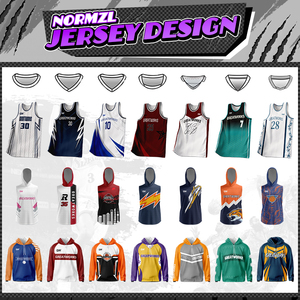 Jersey basket hitam merah anak-anak, Set seragam reversibel cepat kering Anti-UV bernafas untuk berkemah musim panas - Product Image 2