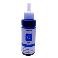 Encre de Recharge 100ML 664 T664 pour Imprimante Epson L550 L555 L310 L365 L565 L395 L380 L375 L455 L655 L605 L486 L386 L382 L1455