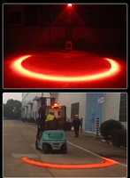 Lampu busur terang tinggi lampu Area bahaya Zona Biru Merah lampu Forklift Led lampu Keselamatan Gudang lampu peringatan Led untuk Forklift truk