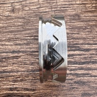MACHO bijoux usine personnalisé 8MM titane montagne canal anneau noyau Style classique pour bricolage incrustation hommes bague de fiançailles
