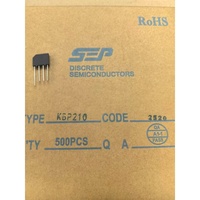 Redresseur à pont de type KBP 2A 1000V, diode redresseuse haute tension KBP210 standard