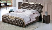 Ensemble de meubles de chambre à coucher de luxe, style antique, pour lit Queen, moderne, en bois de teck, sculpté à la main, durable, personnalisable, capitonné, contemporain