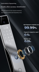 EBKN Tuya Smart Wood Lock 3D-Gesichtserkennung Echtzeit-Gegensprechanlage Aluminium-Überwachungs kamera Intelligente Fingerabdruck-Speicher karte - Product Image 2