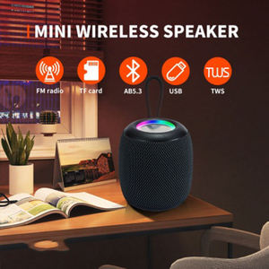 Haut-parleurs de téléphone portables sans fil mini karaoké DJ rétro WS309 5W 800 mAh avec lumière LED, cadeau promotionnel - Product Image 2