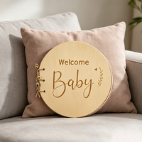 Cartes de jalons mensuels pour bébé personnalisées et élégantes, motif gravé peint à la main, multifonctionnelles, décoration d'intérieur, cadeau
