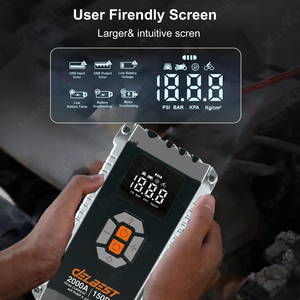 Démarreur de moto super puissant 12V 21800mAh avec batterie au lithium, crête de 2000A, compresseur d'air intégré, lumière LED et batterie externe pour téléphone - Product Image 2