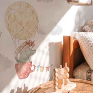 Ballon à Air chaud <span class=keywords><strong>carnaval</strong></span> Animal Illustration Stickers muraux pour enfants chambre pépinière chambre <span class=keywords><strong>maternelle</strong></span> lecture coin fête décor - Product Image 1