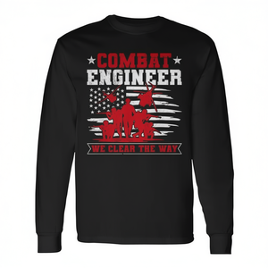 T-shirt à manches longues Combat Engineer We Clear The Way US Army Design - Product Image 2