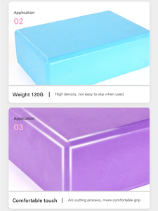 Cao cấp Yoga khối 200g-hỗ trợ cao su miễn phí EVA bọt mềm không trượt bề mặt Trọng lượng nhẹ & mùi kháng, 9 "x 6" x3 - Product Image 5