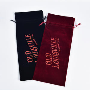 Venta al por mayor bordado regalo joyería bolsas personales hechas embalaje tamaño polvo tela logotipo personalizado caramelo cordón vino bolsas de terciopelo - Product Image 3