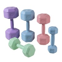Haltères solides antidérapants remplis de ciment et de sable de fer pour le fitness, haltères en ciment écologiques pour femmes