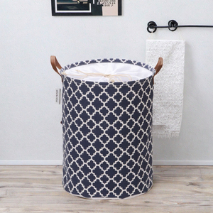 KUYUE Cotton Folding Laundry <b>Hamper</b> with Extended Handles Free Standing Home Storage <b>Basket</b> - Product Image 2