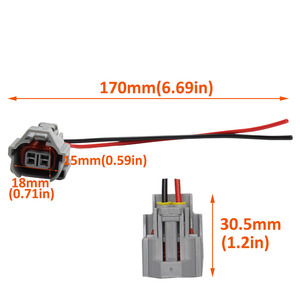 Conector de Inyector de Combustible de Dos Cables 100% Nuevo para Motocicletas, Conector Universal Impermeable para Honda y Haojue - Product Image 3