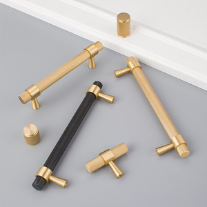 Modern Minimalist Brass Cabinet Doors & Drawers Black Handle Shoe Cabinets with Gold Handles Wholesale <b>for</b> Kitchen Application - Product Image 2