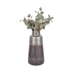 Vaso in vetro affusolato contemporaneo, moderno vaso decorativo per fiori, per esposizione su tavolo, complemento d'arredo per la casa. - Product Image 2