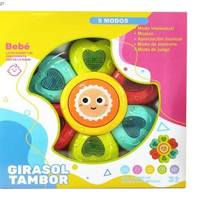 Instrumentos musicales Montessori <span class=keywords><strong>para</strong></span> bebés, juguetes musicales, forma de flor de sol, luces multifunción, música eléctrica, juguetes de tambor de mano - Product Image 5