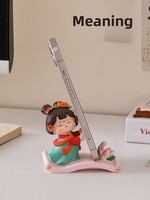 Support de téléphone en résine, figurine de dame de la dynastie Tang traditionnelle, support de bureau mignon, indispensable au bureau, gadget pour regarder des séries en toute détente