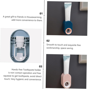 New Household Wall Mounted <b>Electric</b> Smart Two-piece Eco-Friendly ABS Material <b>Toothbrush</b> <b>Holder</b> Automatic Toothpaste Squeezer - Product Image 2