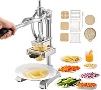 Machine à trancher et à presser les légumes manuelle multifonctionnelle JXB, en acier inoxydable, coupe-frites, trancheuse à pommes de terre, presse-agrumes