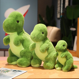 Cartoon Grüner Dinosaurier Triceratops Plüschtier Stegosaurus Tyrannosaurus Puppe Kinder-Beruhigungspuppe - Product Image 5