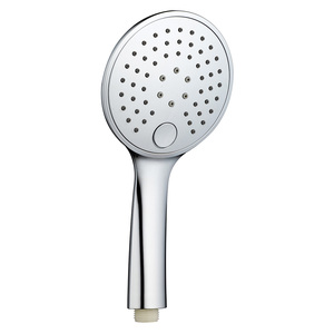 Ducha de mano termostática de 120 mm con 3 chorros, antiincrustante, selector de botón, grifos de ABS pulido, rociador de lluvia suave para apartamentos - Product Image 1