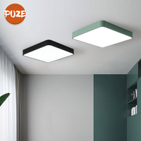 PUZHUOER Éclairage de maison intelligente de haute qualité Salon Montage en surface Forme carrée Plafonnier LED mince