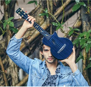 Enya Muyu ไม้มะฮอกกานีหนึ่งชิ้น, อูคูเลเล่ไฟฟ้าดูดซับแรงกระแทกได้เต็มที่ไม้เมเปิ้ลสำหรับผู้เริ่มต้นเป็นมิตรสำหรับผู้ชายผู้หญิง - Product Image 3