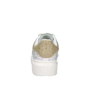 Sneakers Donna SASS250209 Bianco Oro Scarpe Chunky con Dettaglio a Stella - Product Image 4